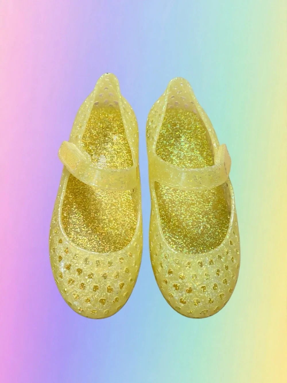 Set of 3 Yellow Glitter Mary Jane shoes for Girls Red shoes and Pink Sandals